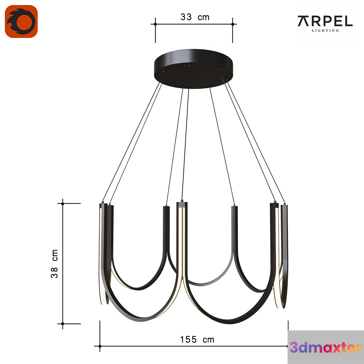 Chandelier pendant ARPEL Lighting U7