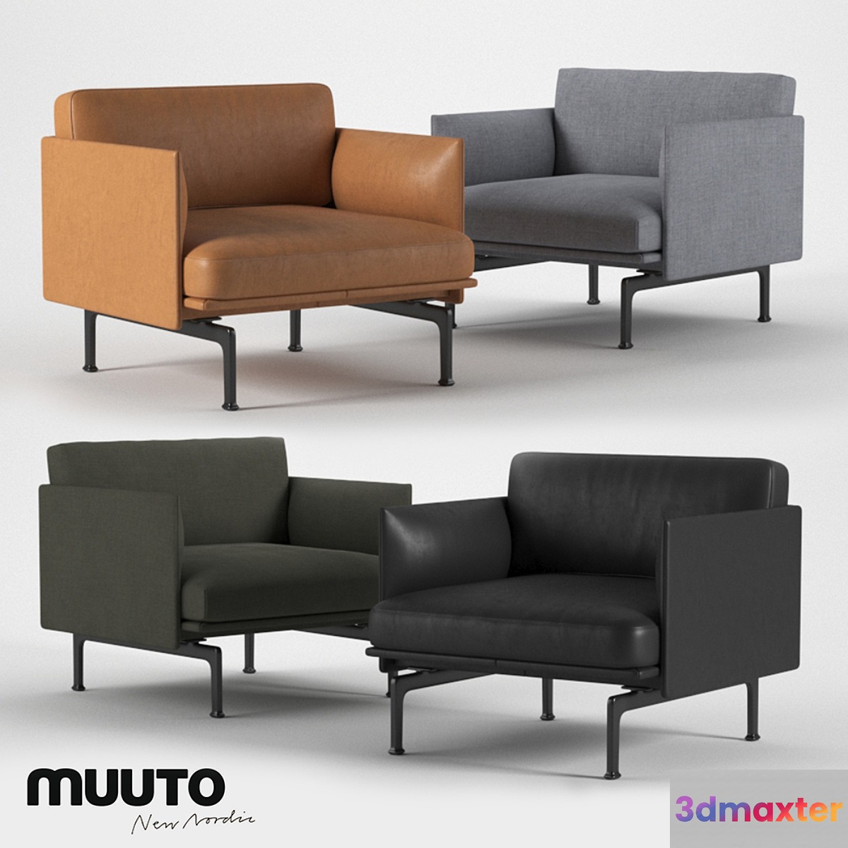 Muuto outline series armchair 78 3D Max