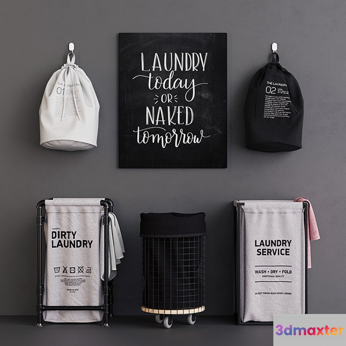 Loft Laundry Bags 3D Max