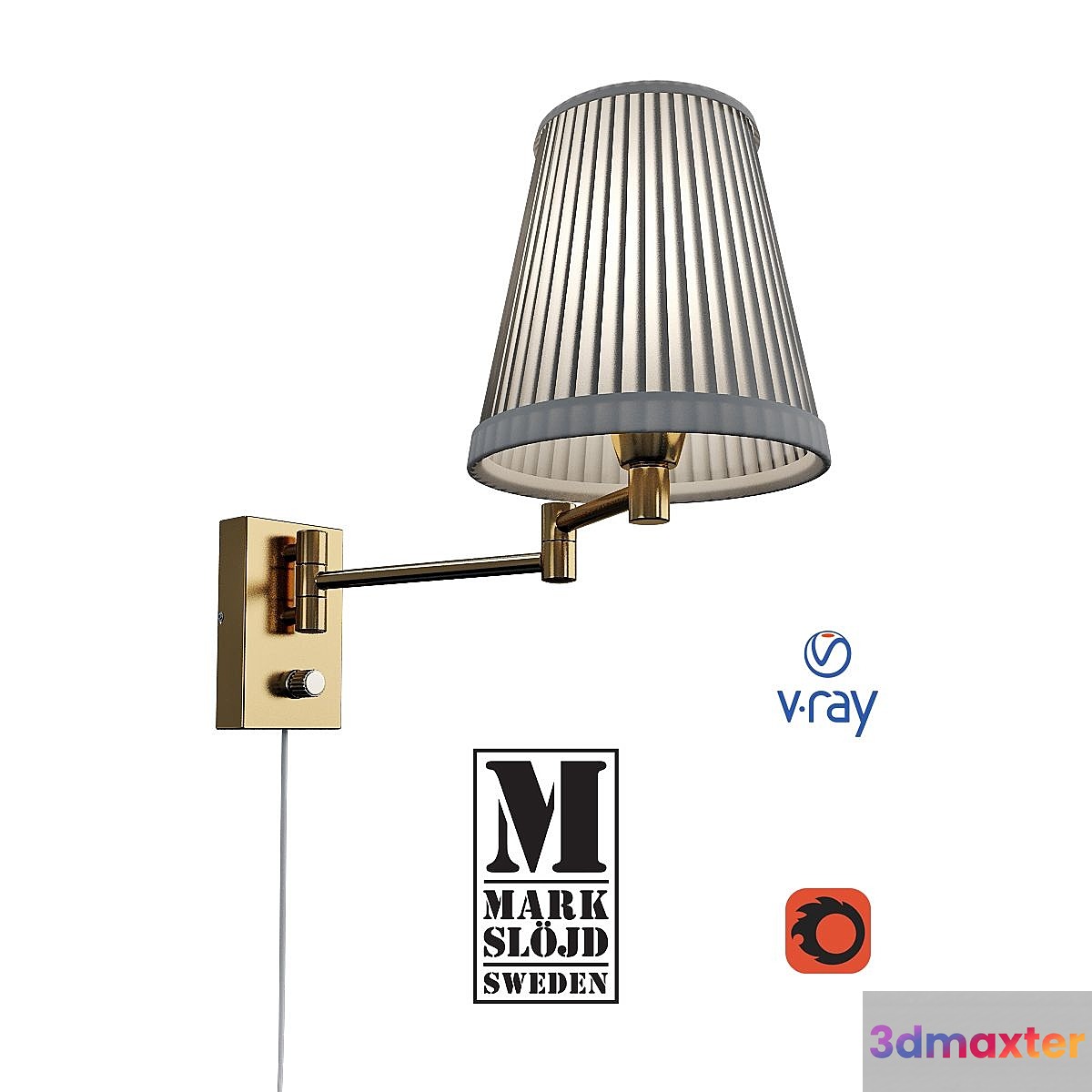 Model KIRSTEN wall lamp from MARKSLOJD Sweden.