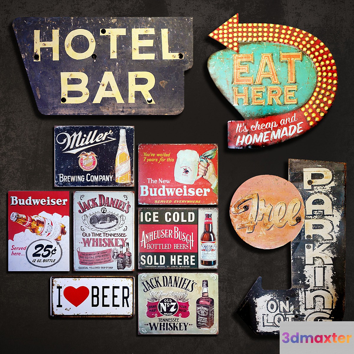 Metal Signs №8. Bar