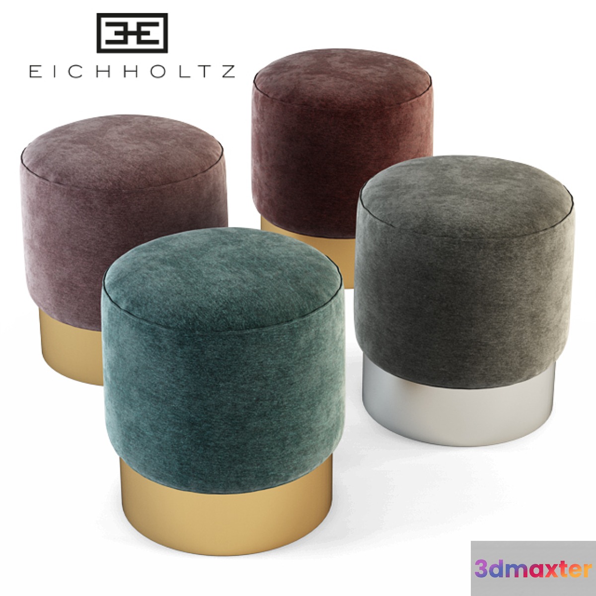 EICHHOLTZ _ Stool Pall Mall 3D Max