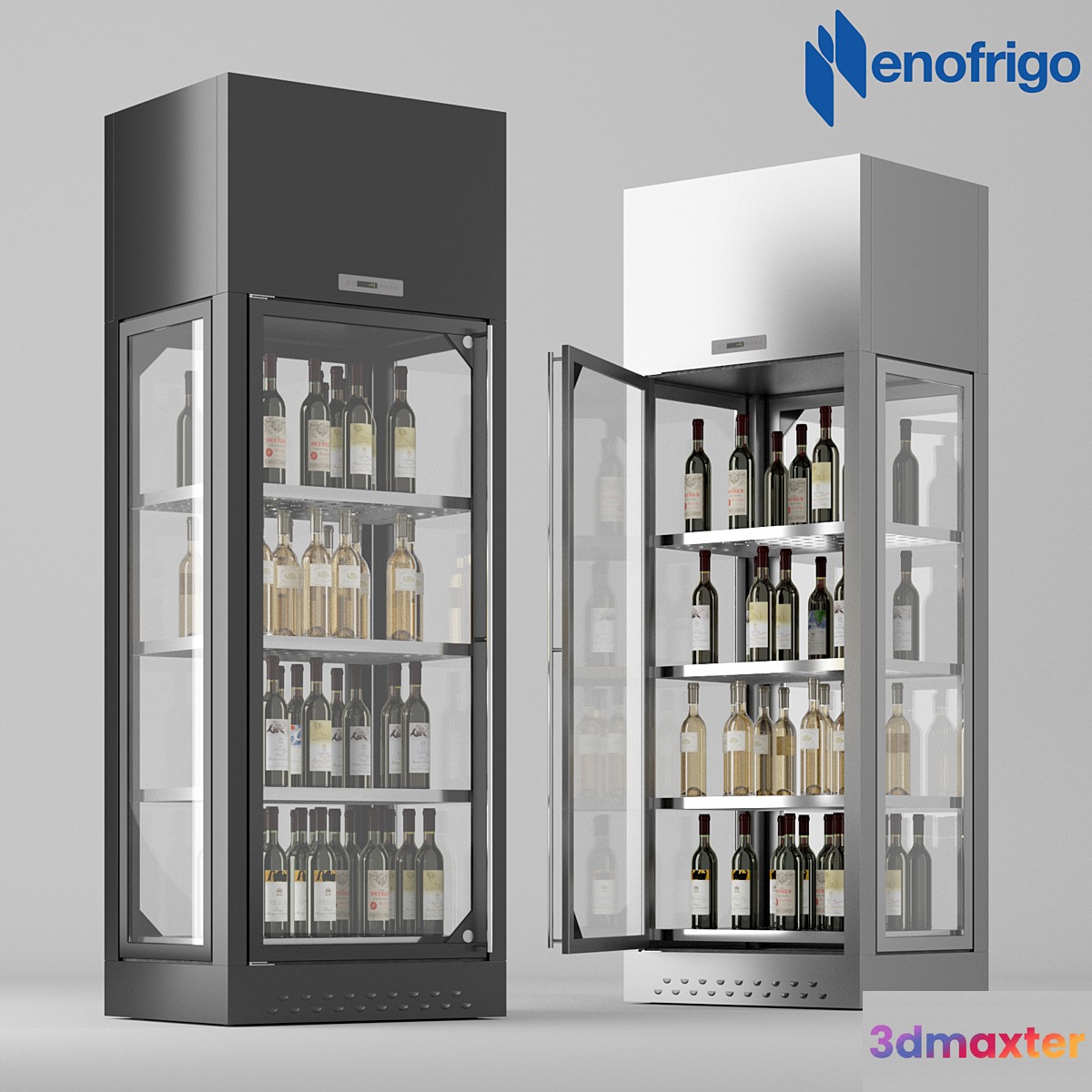 enofrigio wine library 1P ISLAND H220 P60 3D Max