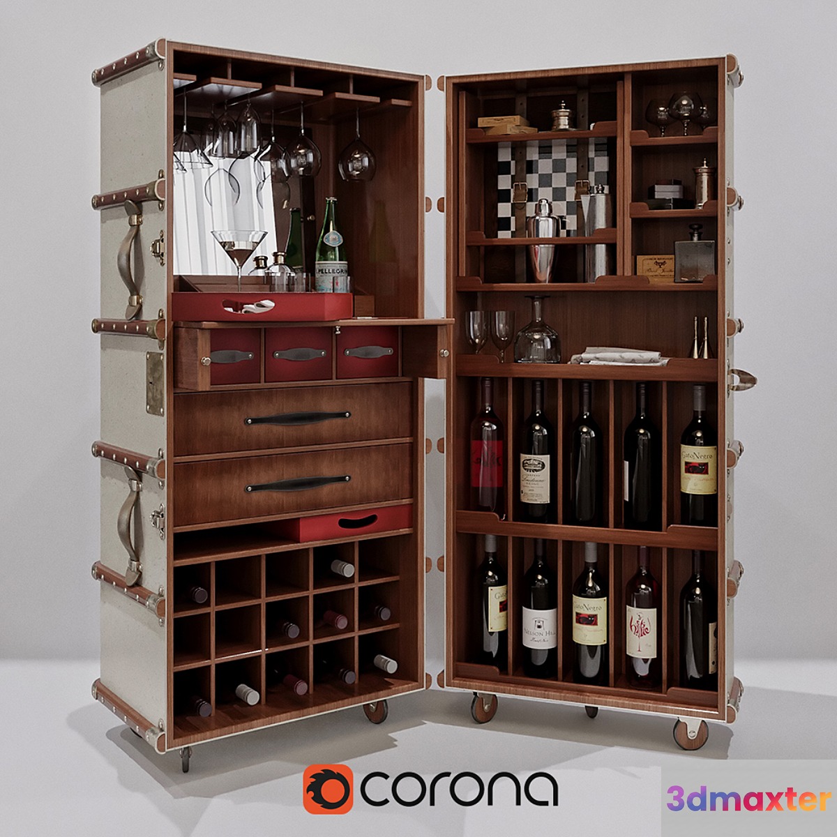 Authentic Models Stateroom Trunk bar 3D Max