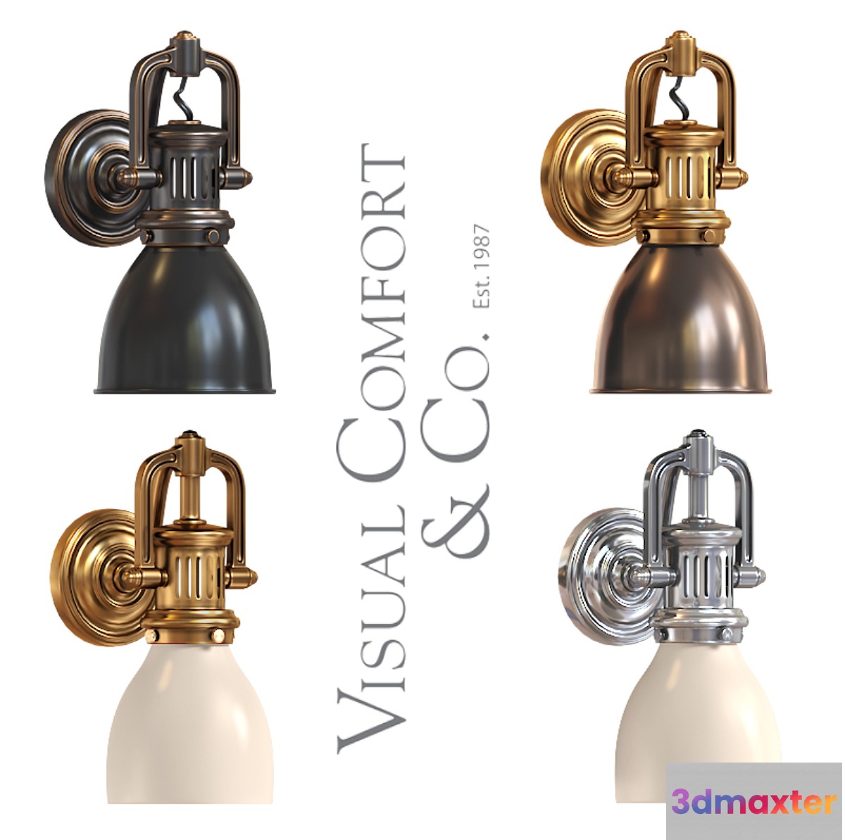 Visual Comfort Lamp SL 2975 Traditional Yoke Suspended Sconce 3D Max