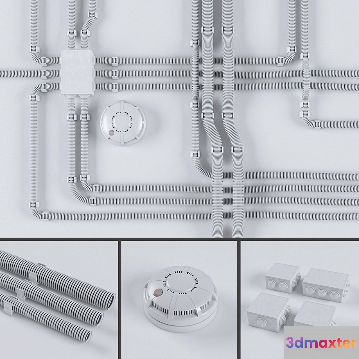 Set of wires for electrical wiring in corrugation