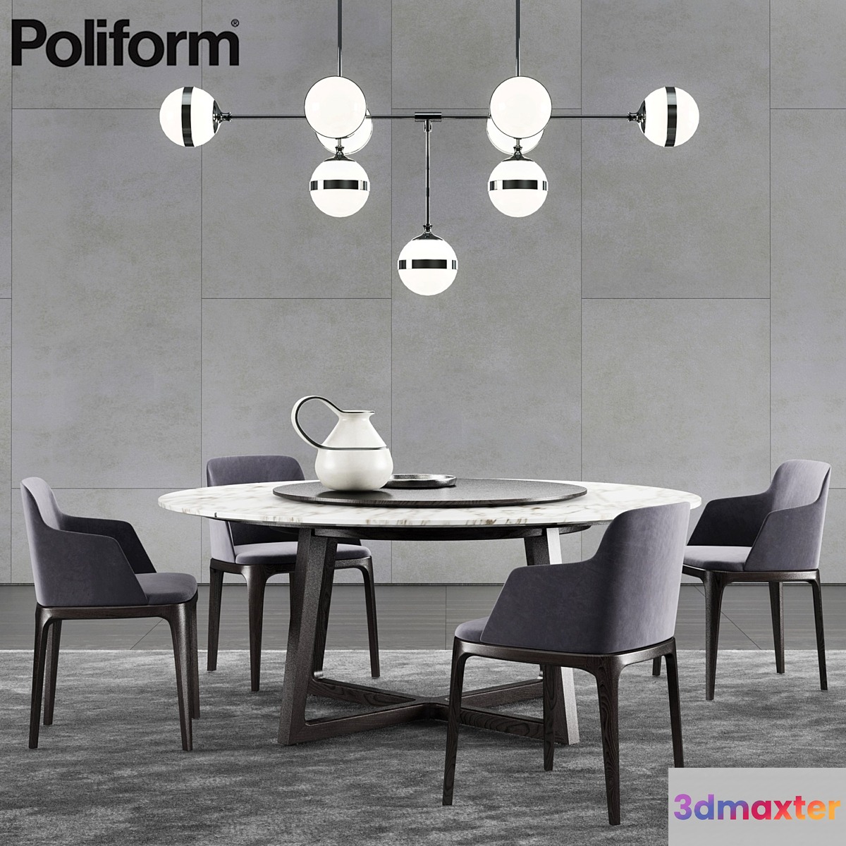 Poliform Concorde Table & Grace Chair 2 - No.4