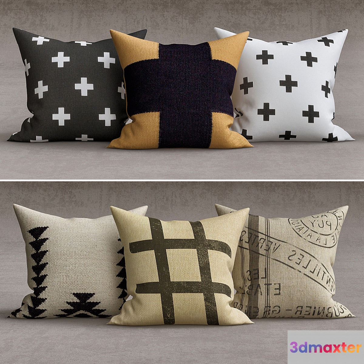 Decorative pillows - No.11 3D Max