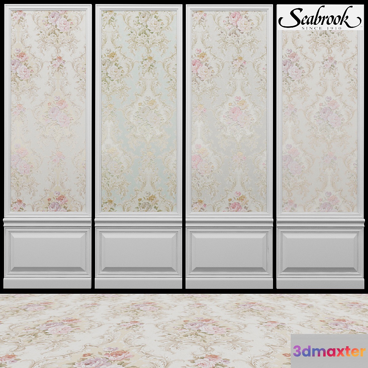 Seabrook Damask Folio-2 3D Max