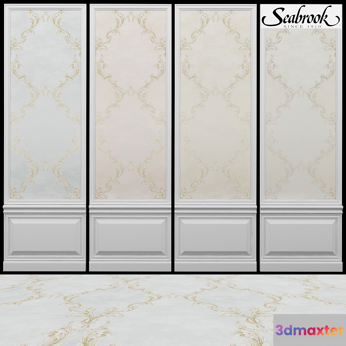 Seabrook Damask Folio-3 3D Max
