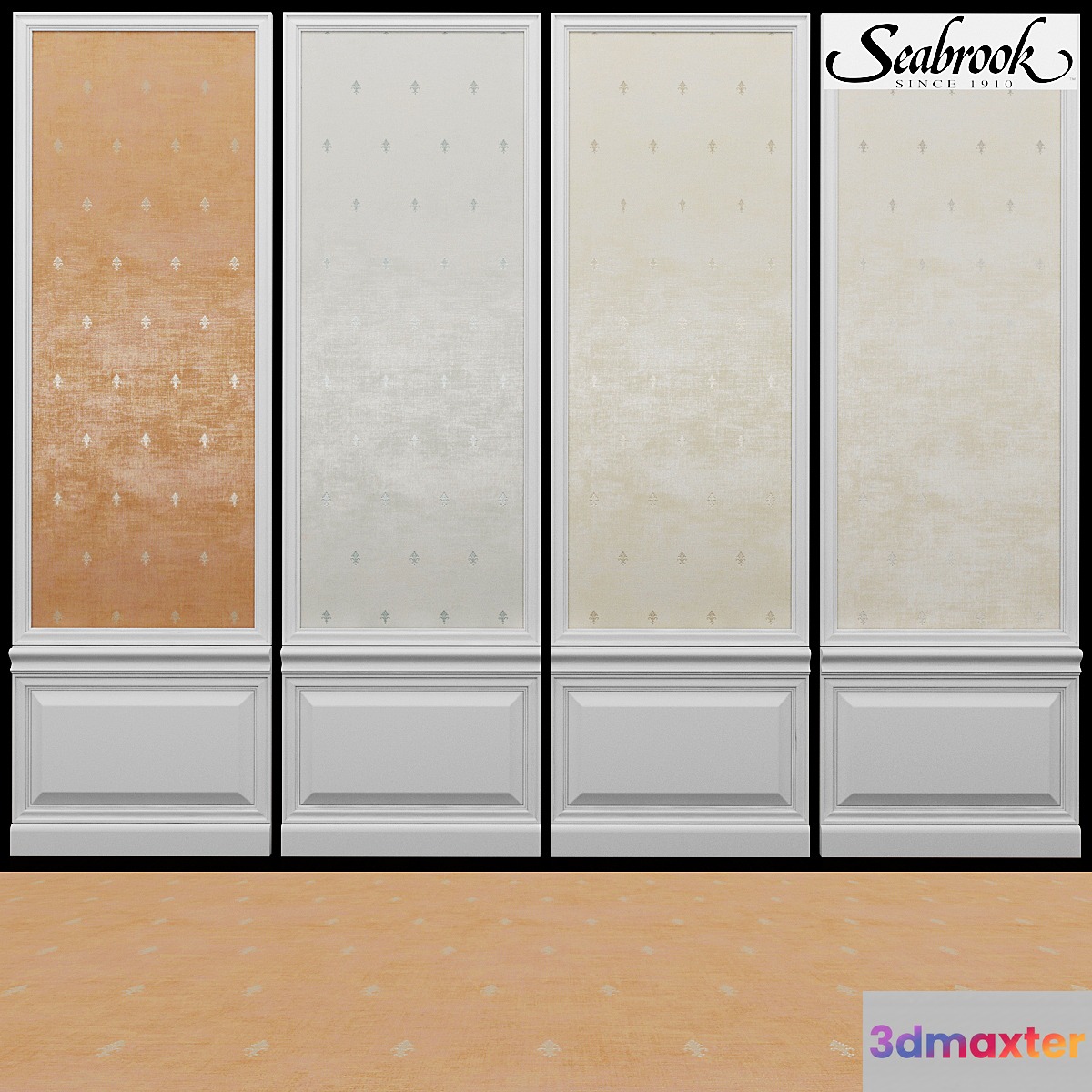Seabrook Damask Folio-4 3D Max