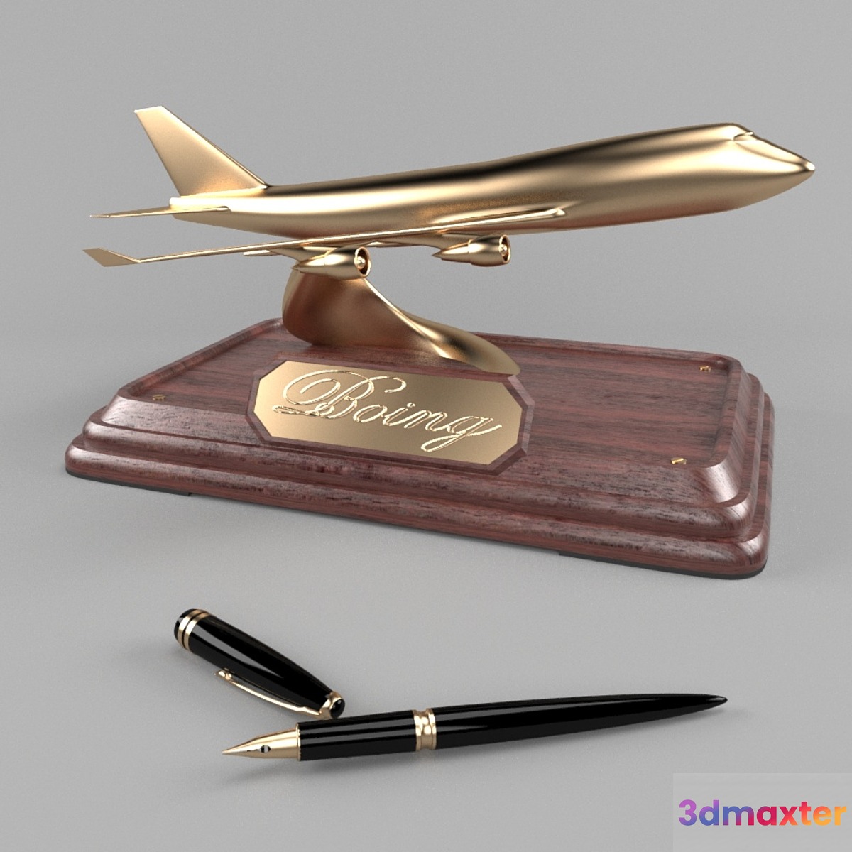 Table model of the Boeing aircraft 3D Max