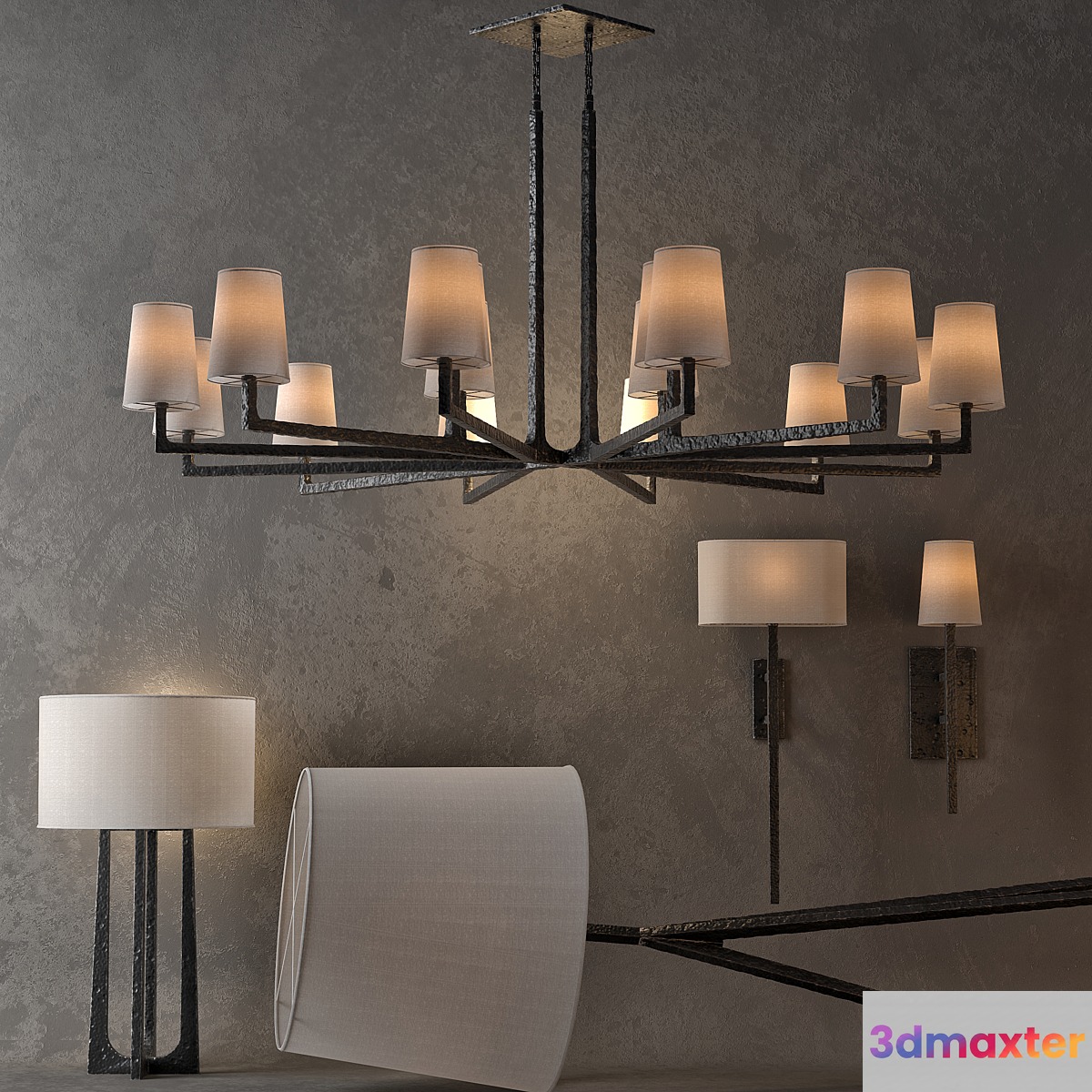 RH Wright Set 3D Max