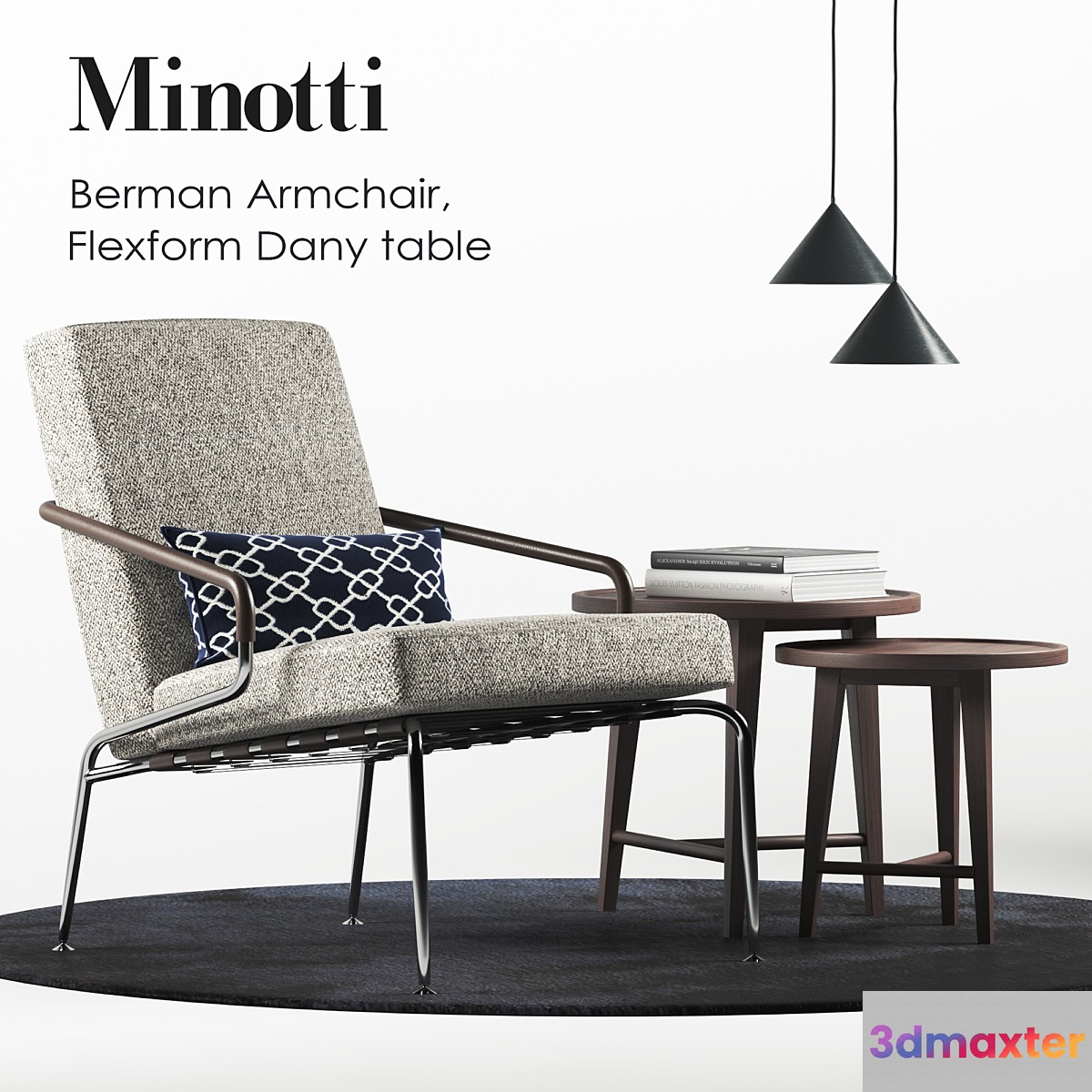 Minotti Berman armchair set 3D Max