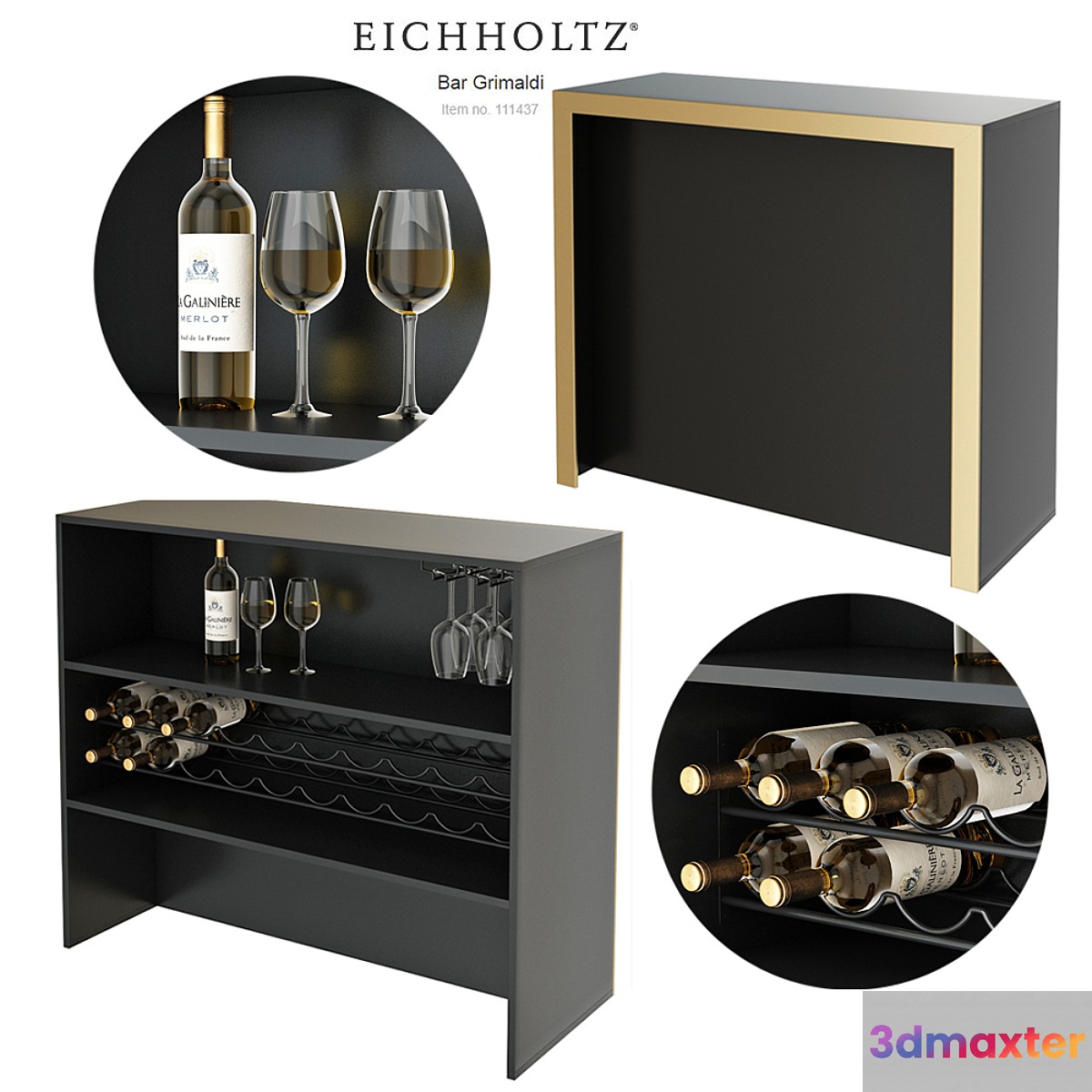 EICHHOLTZ Bar Grimaldi 111437 3D Max
