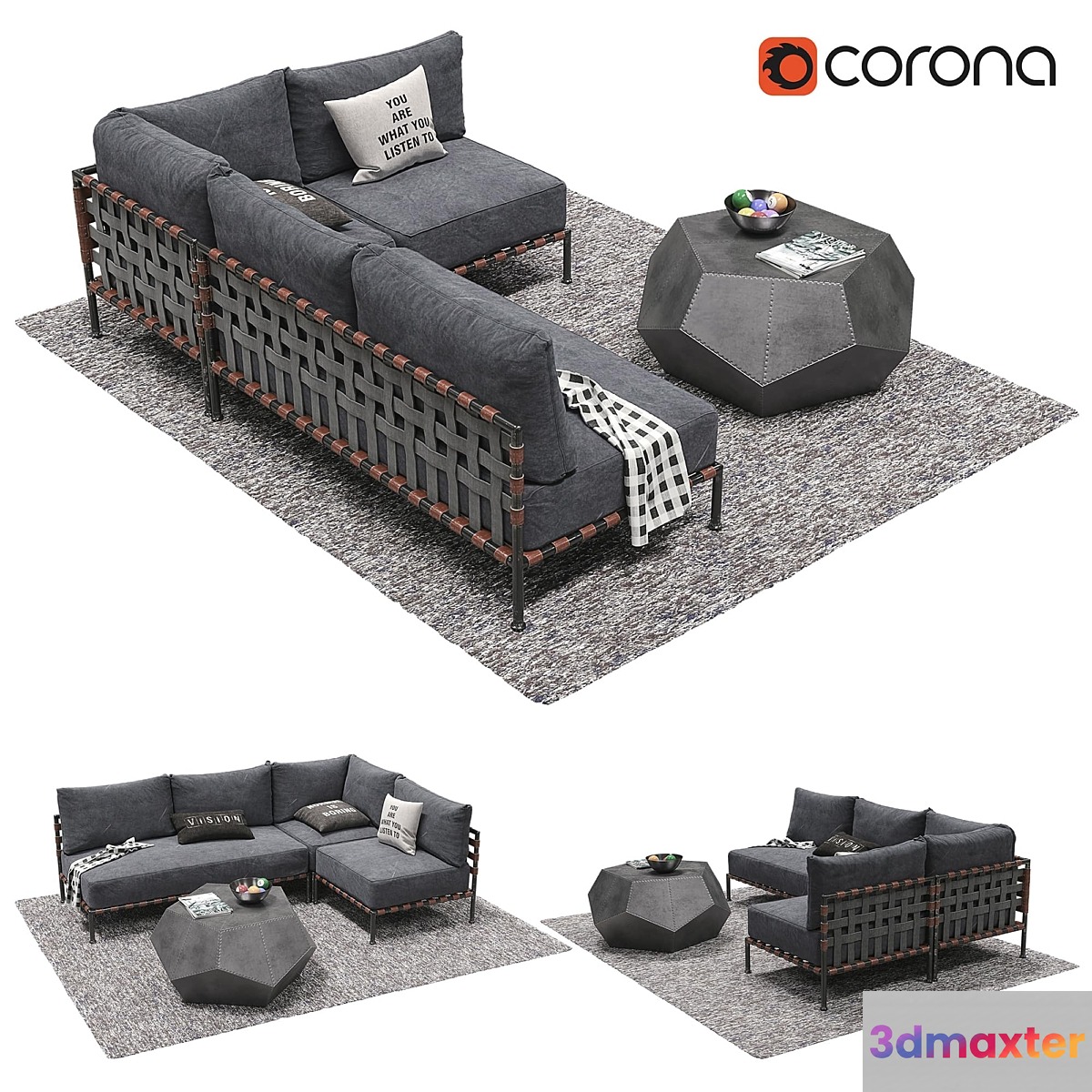 RH _ FLYNN LOUNGE COLLECTION 3D Max