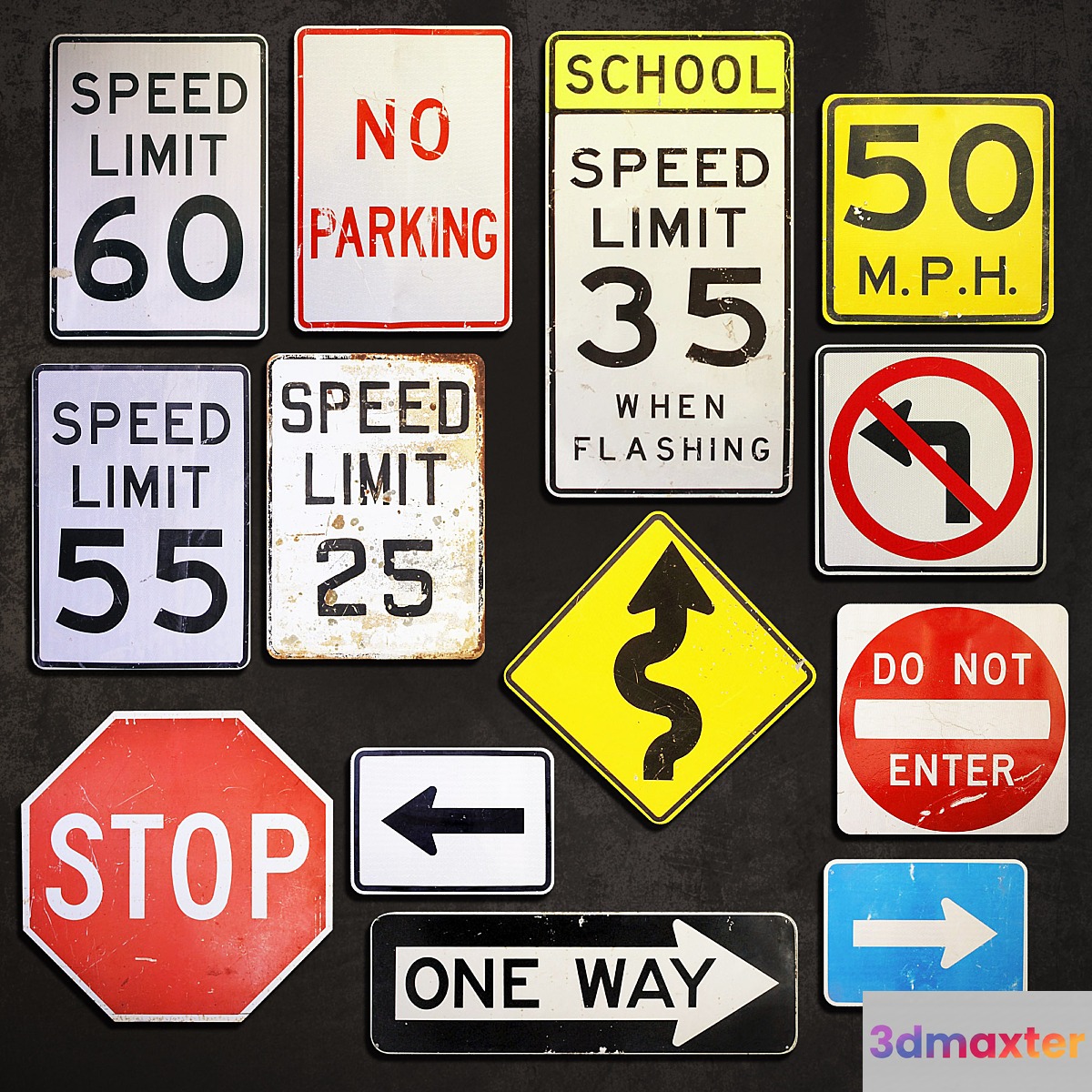 Metal Signs №13 3D Max