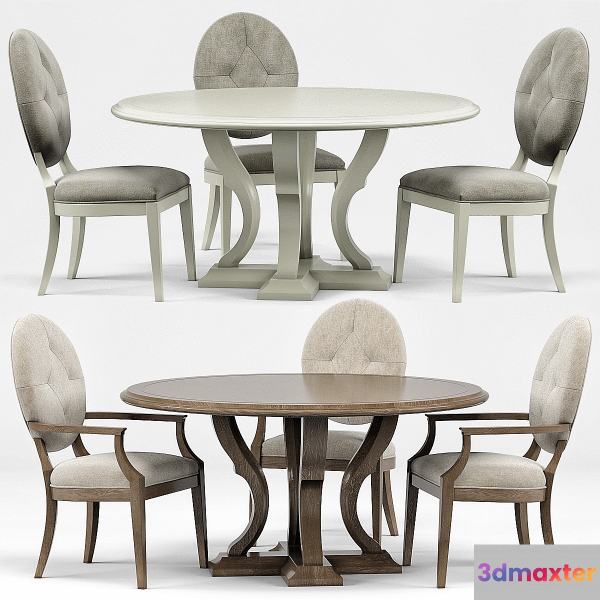 Clarke Oval Dining Chair Michaela Round Dining Table