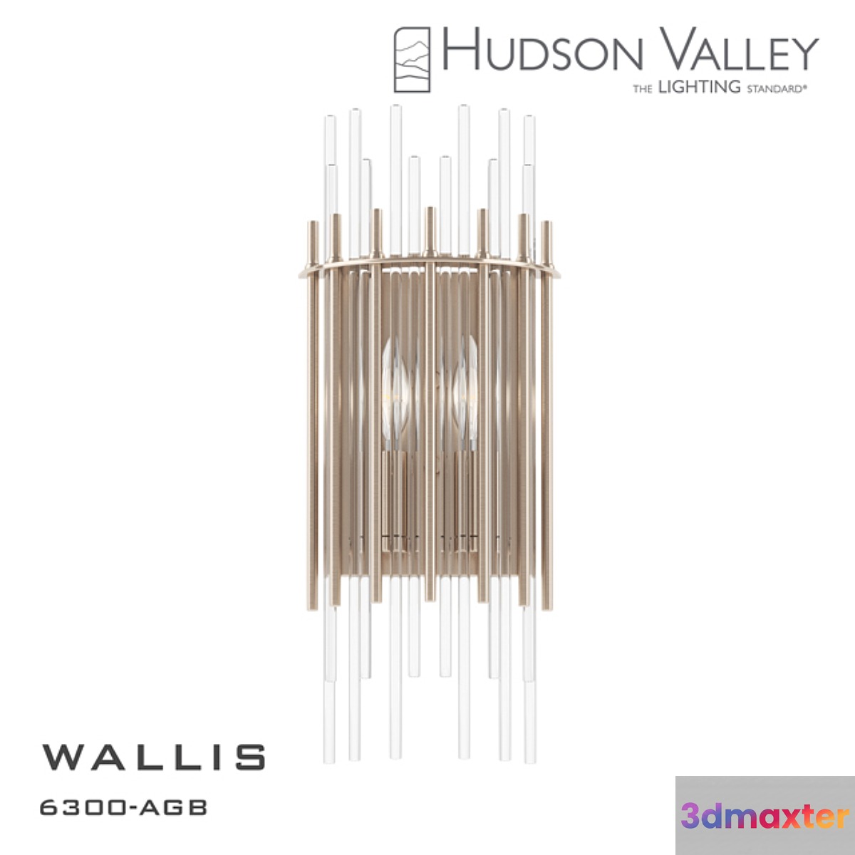 Wall light WALLIS 6300-AGB 3D Max