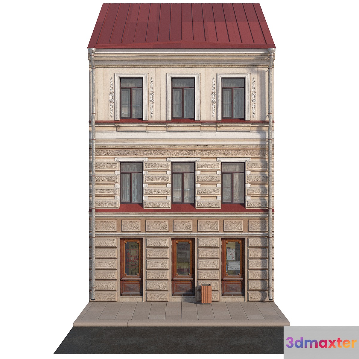 The facade of the historic building