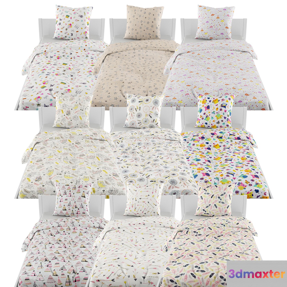 Bed linen 04 3D Max