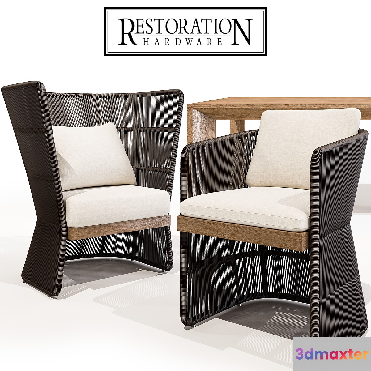 RH Havana Fun and Armchair with Arles Table
