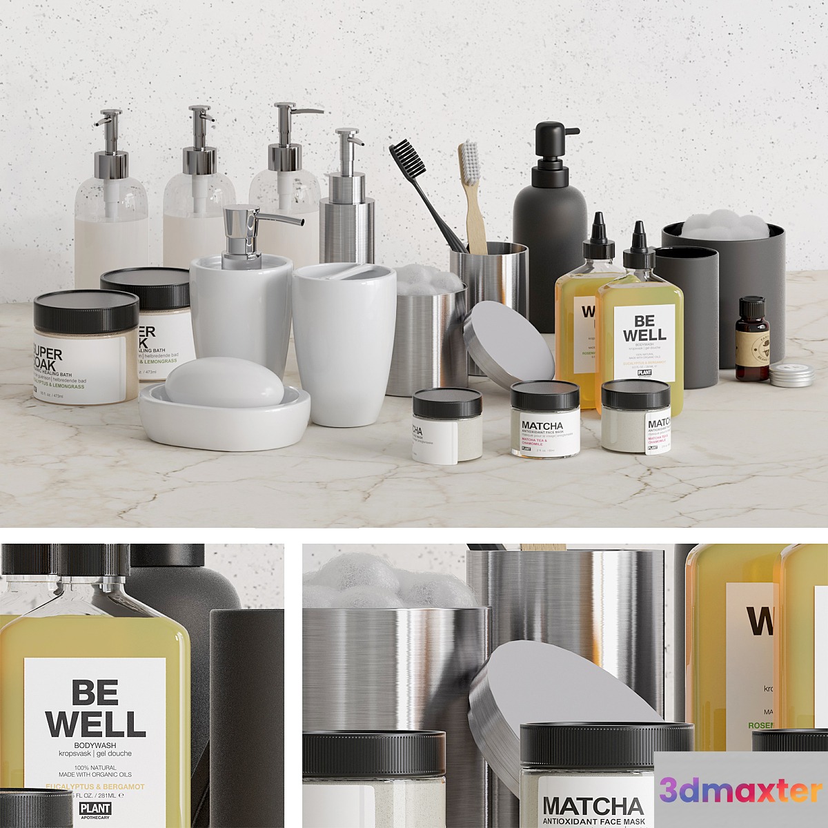 Bathroom accessories 3 3D Max