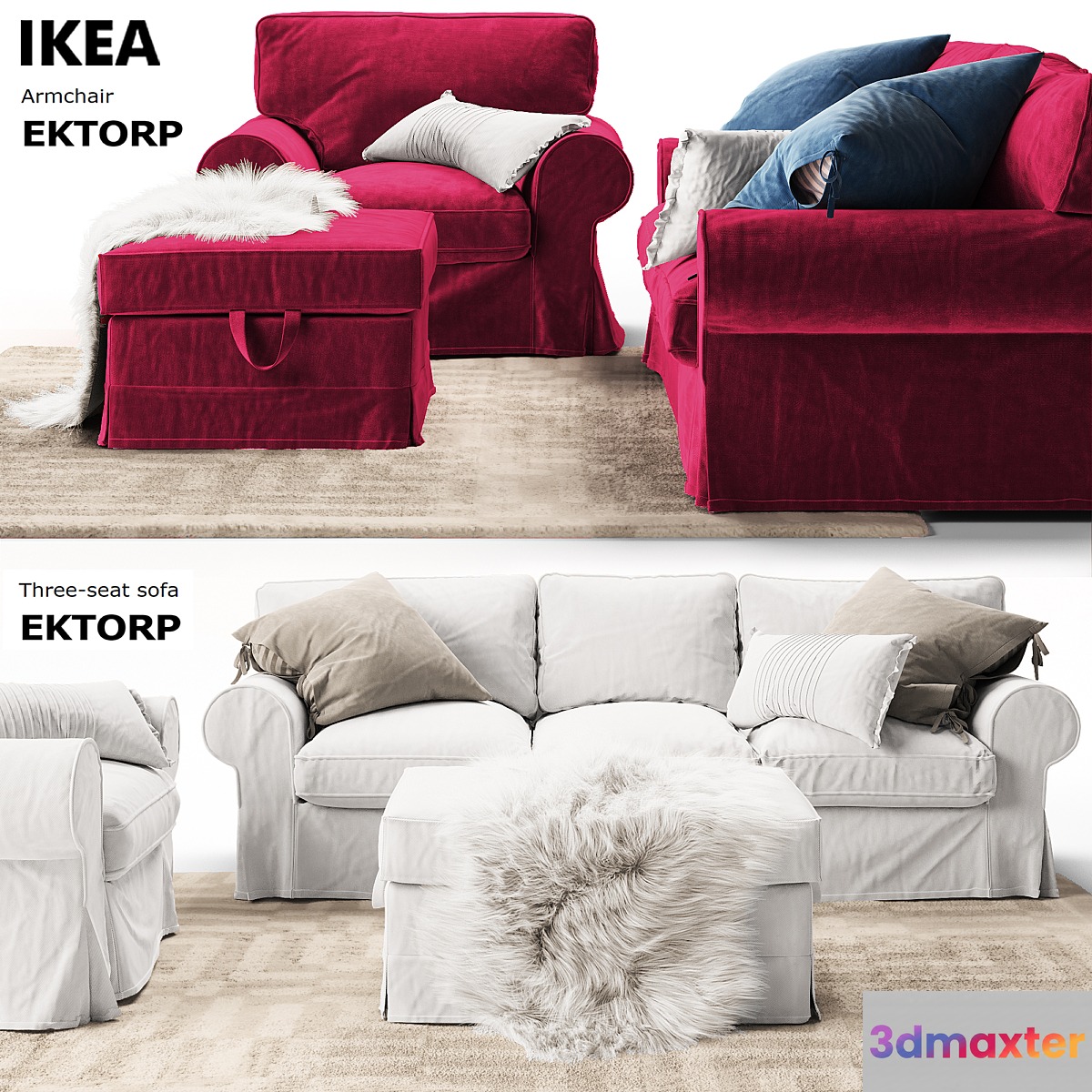 Three-seat sofa EKTORP Ikea _ Triple sofa EKTORP Ikea