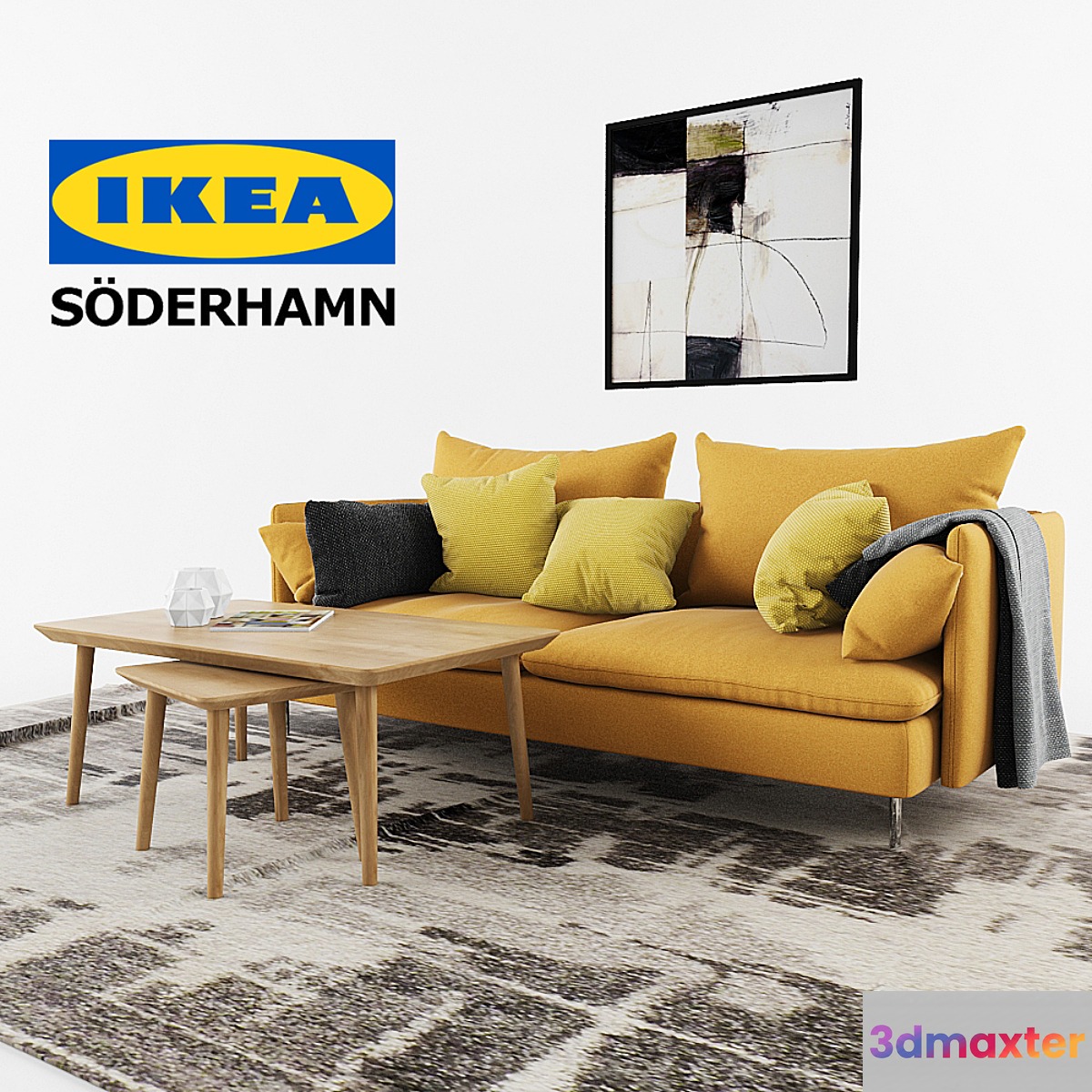 soderhamn sofa ikea 3D Max