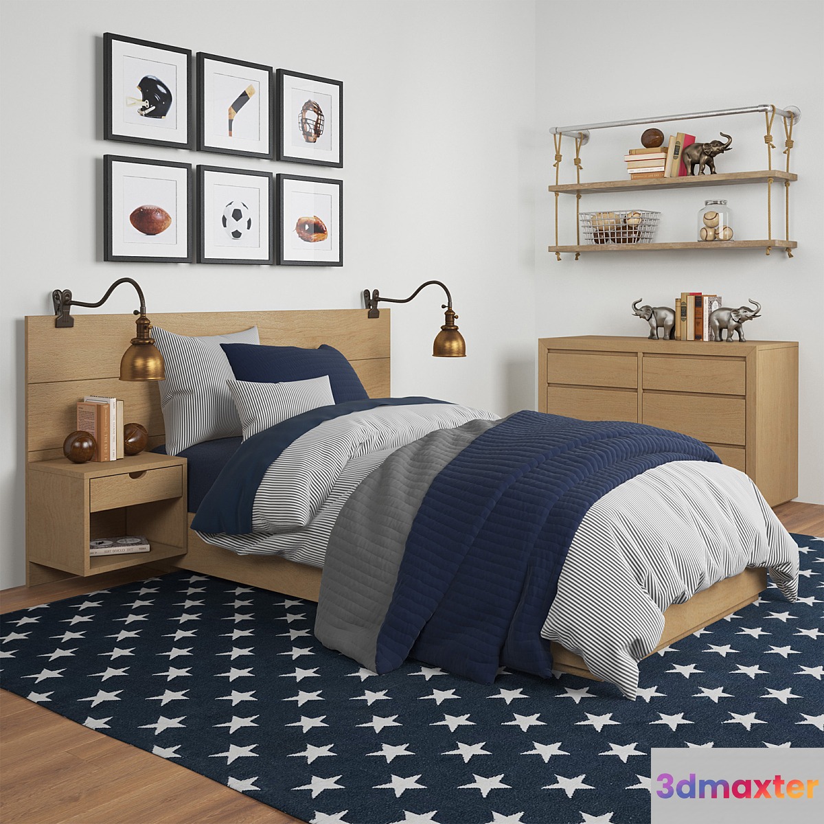 CALLUM FLOATING NIGHTSTAND PLATFORM BED Restoration Hardware