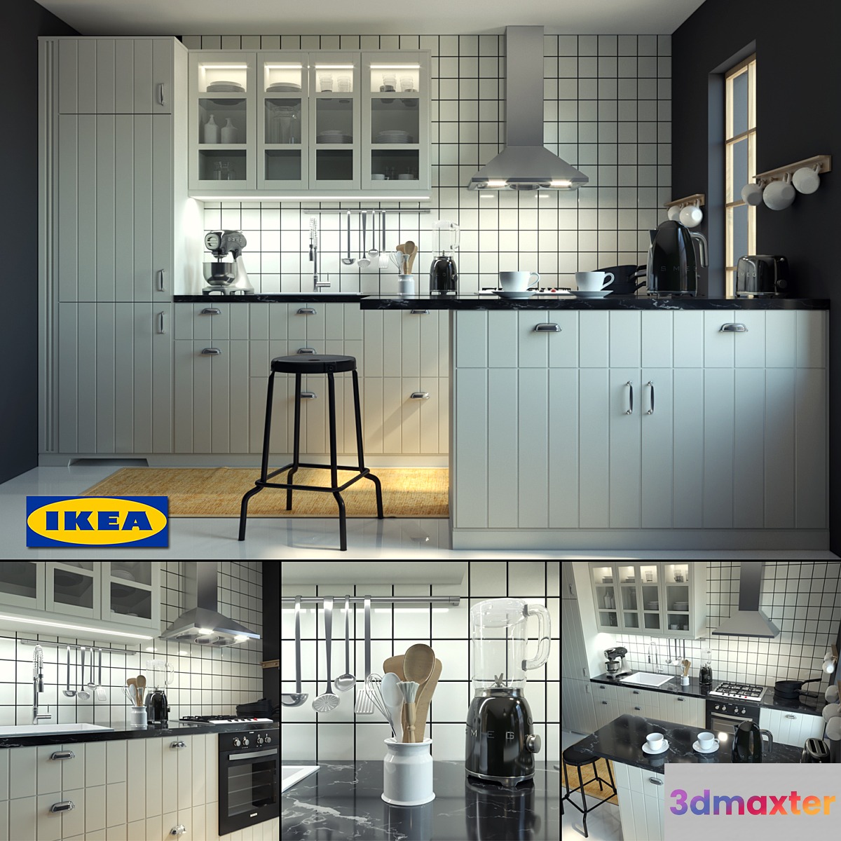 Kitchen IKEA HITARP 3D Max