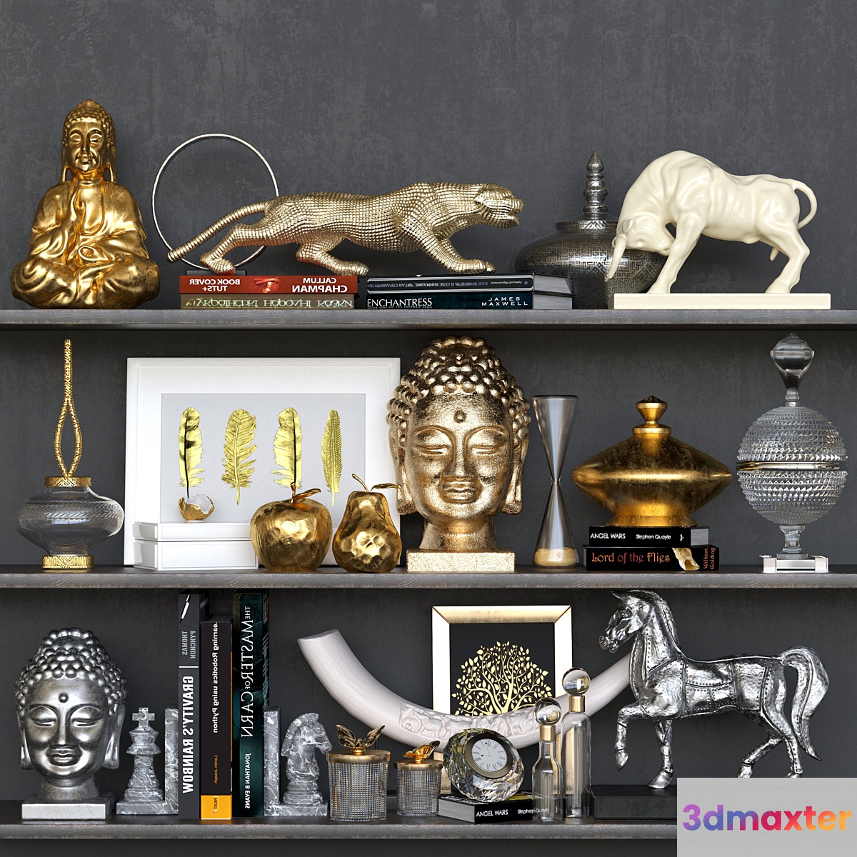 A collection of sculptures for design projects and decor elements to create coziness - No.3