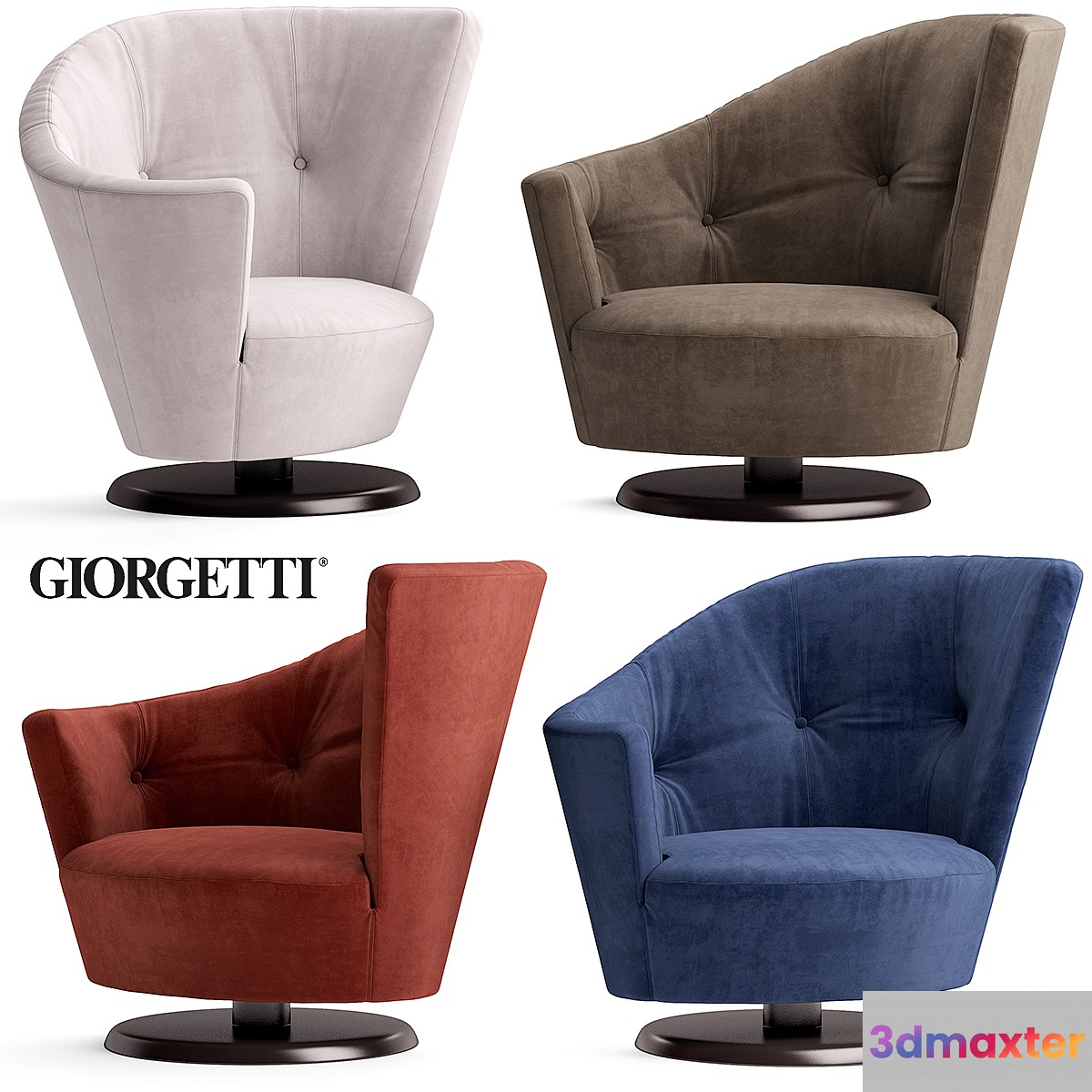 Armchair giorgetti arabella 3D Max