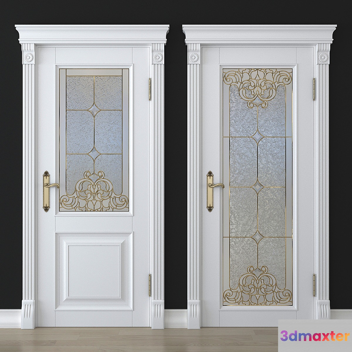 A door with a stained-glass window - No.2