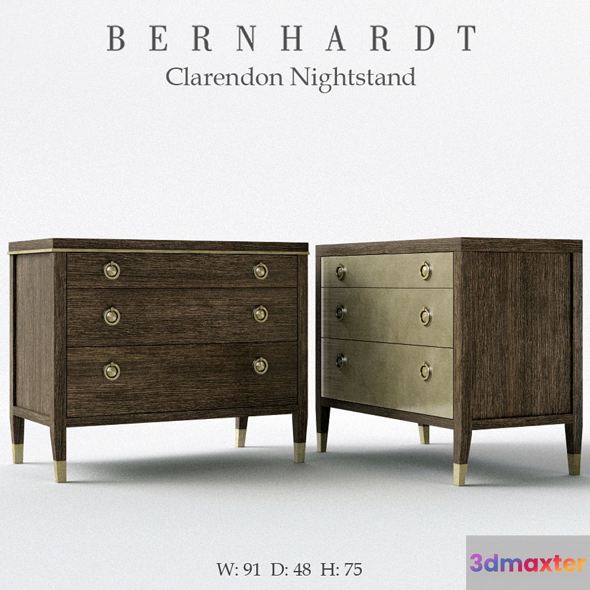 Bernhardt Clarendon Nightstand 3D Max