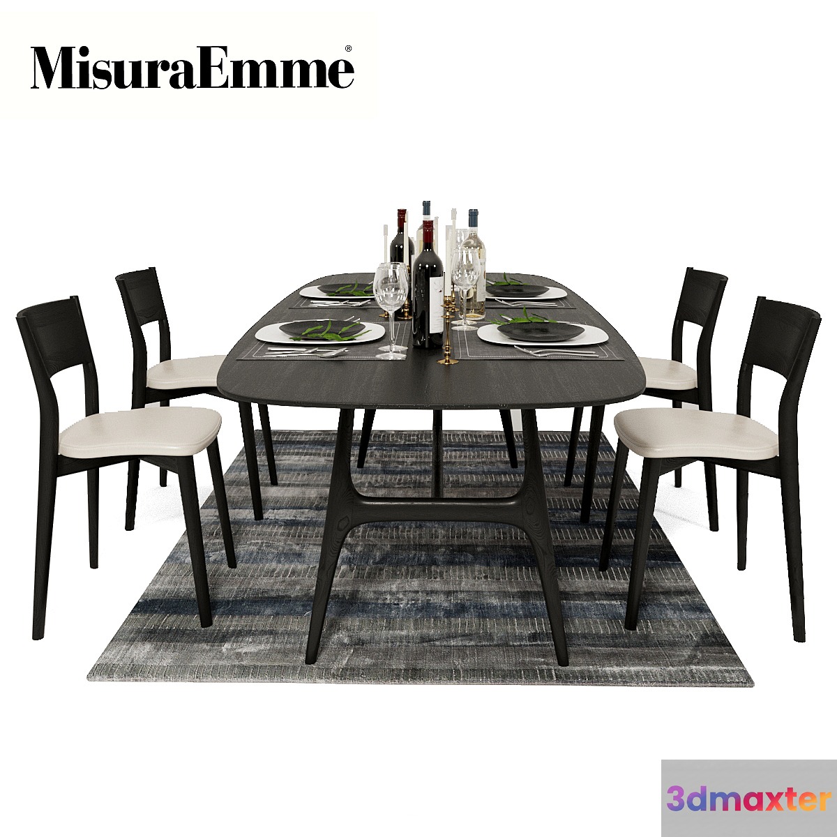 Table GAUDI _ Chairs BERTHA - No.2 3D Max