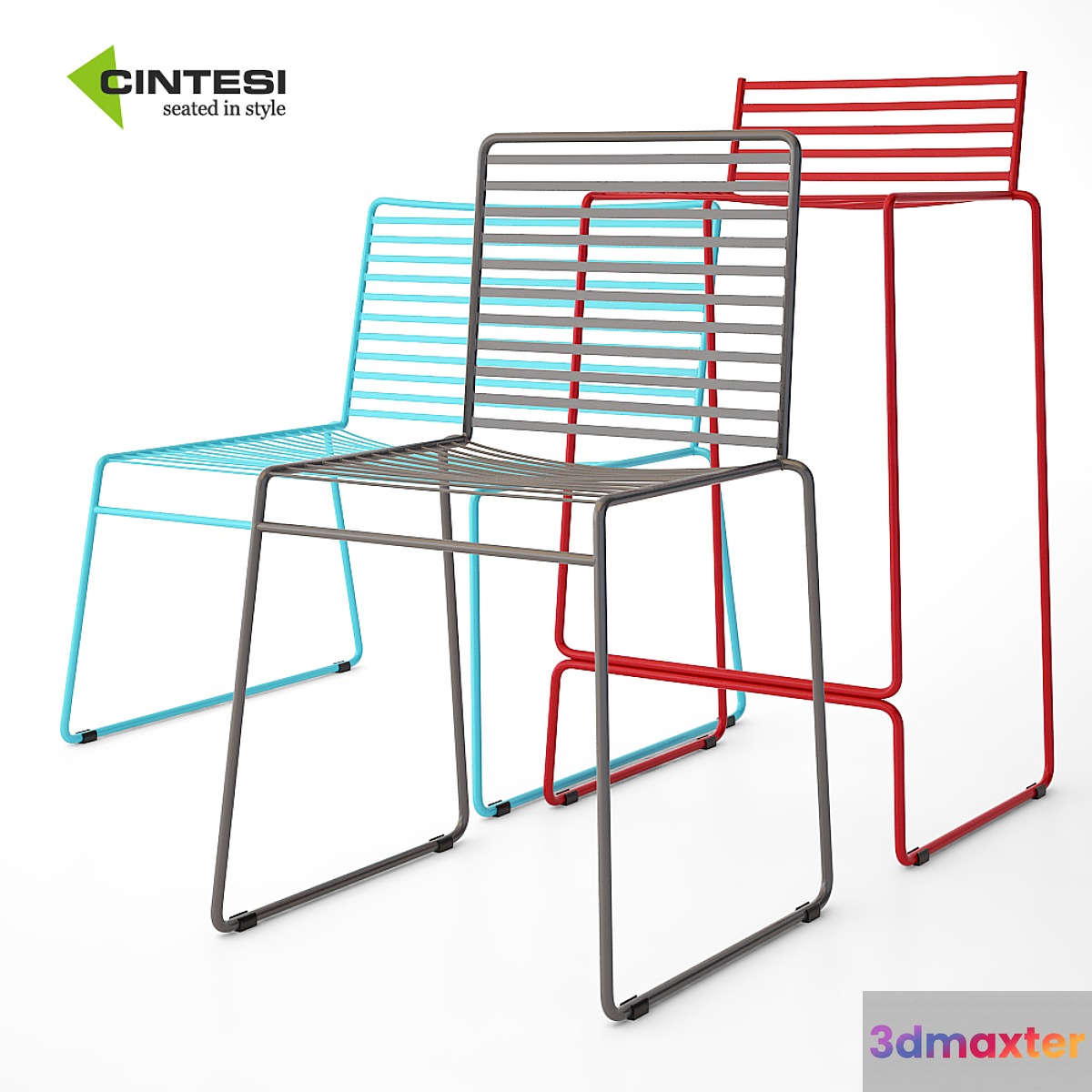 Cintesi Arizona Wire Chair Set 3D Max