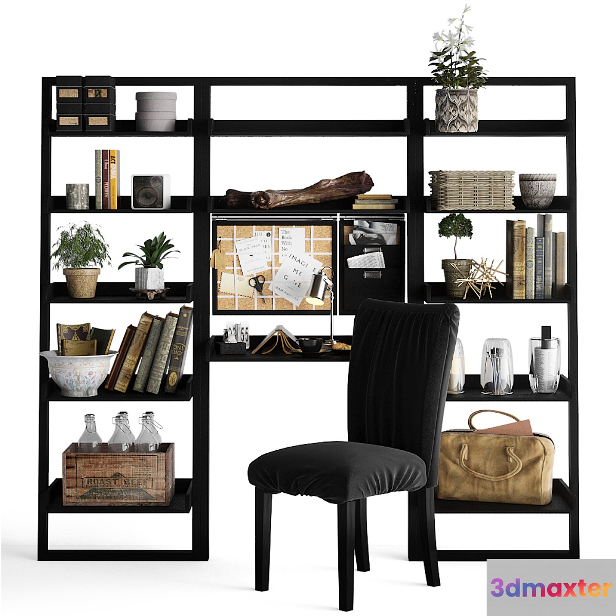 Shelving unit with working table - No.2