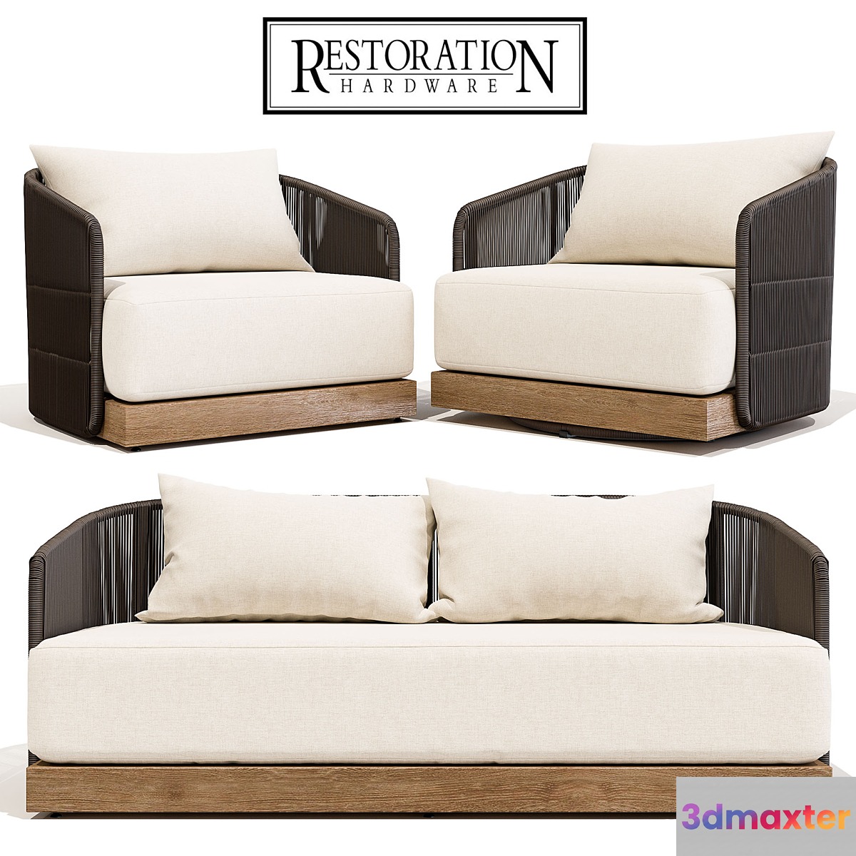 RH Havana Swivel and Lounge Chair with Sofa