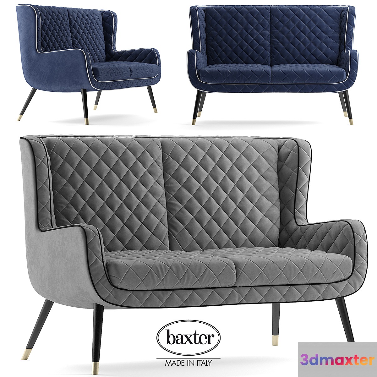 Sofa baxter dolly 3D Max