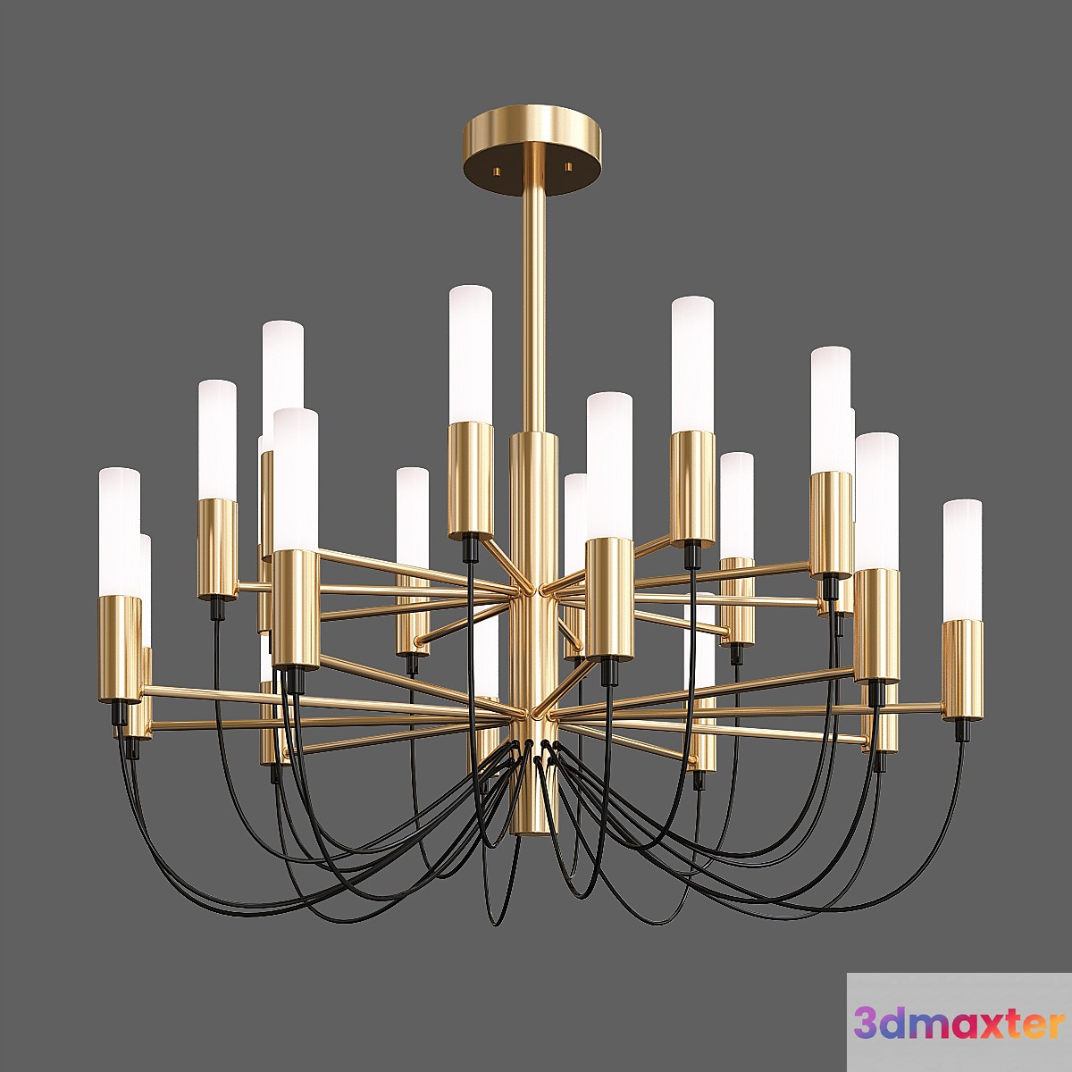 Luxury Luster Gold G9 Led Chandelier 3D Max