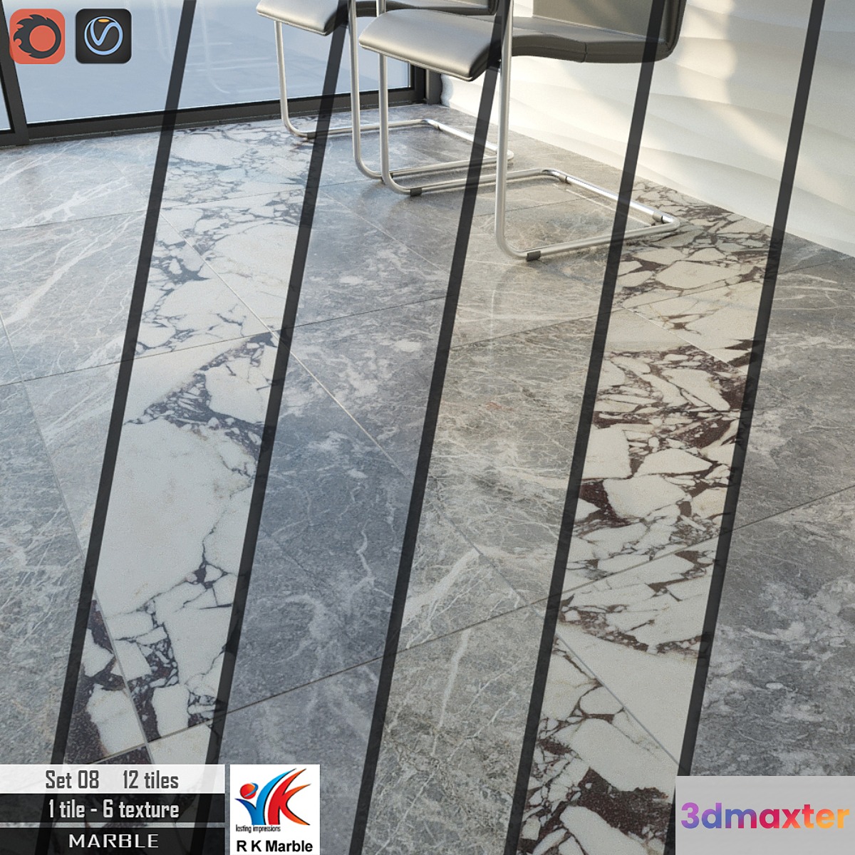 RK Marble Set 08 3D Max