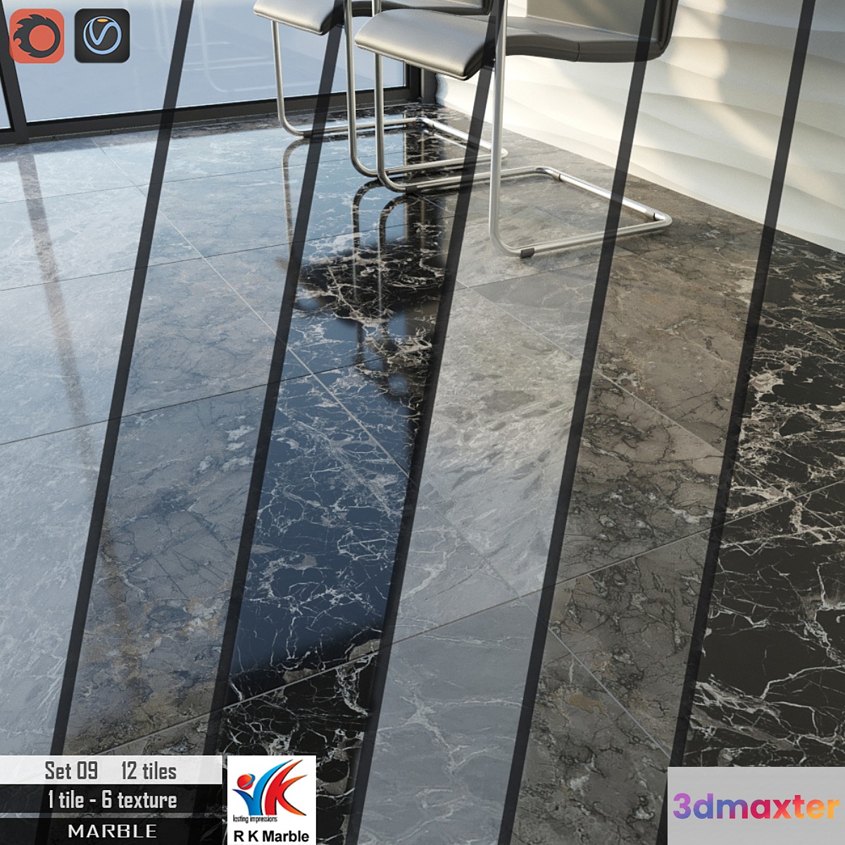 RK Marble Set 09 3D Max