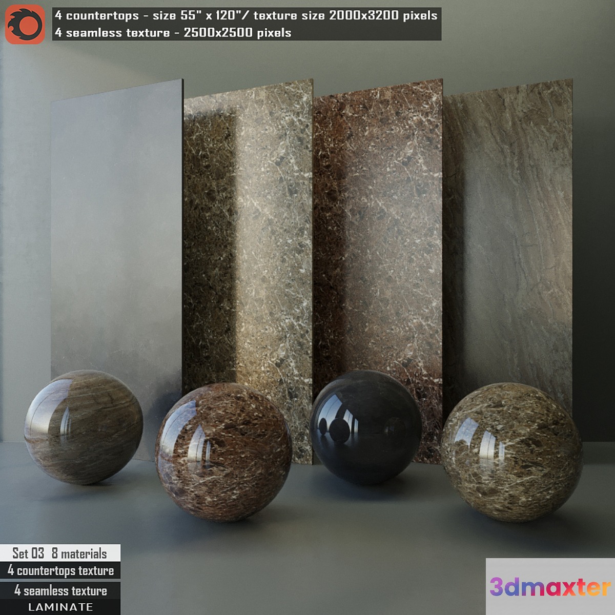 Laminate countertops & Seamless texture Set 03