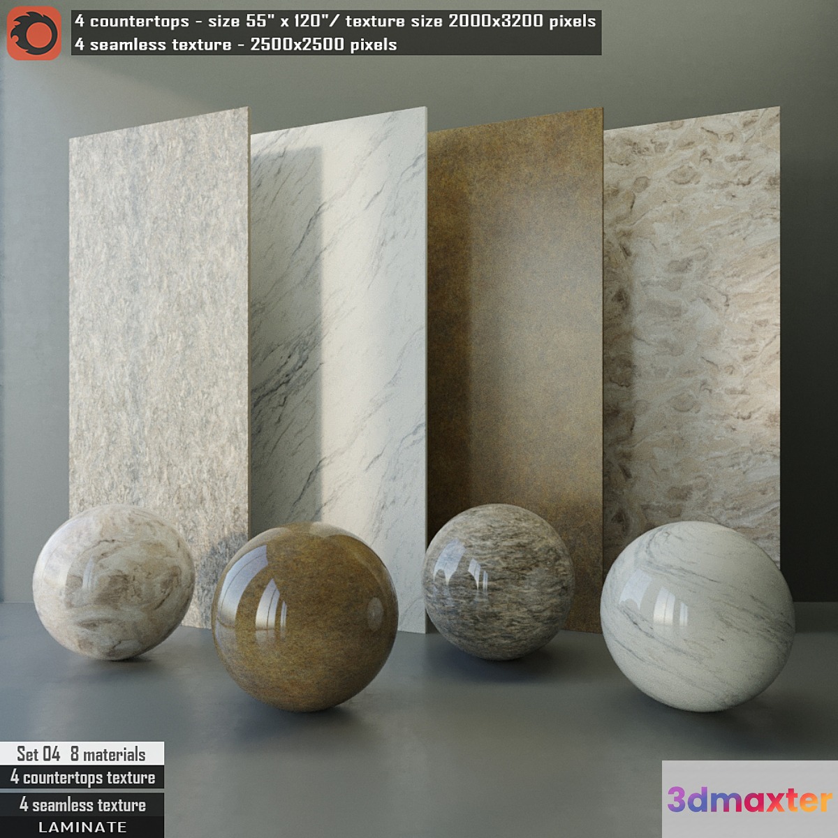 Laminate countertops & Seamless texture Set 04