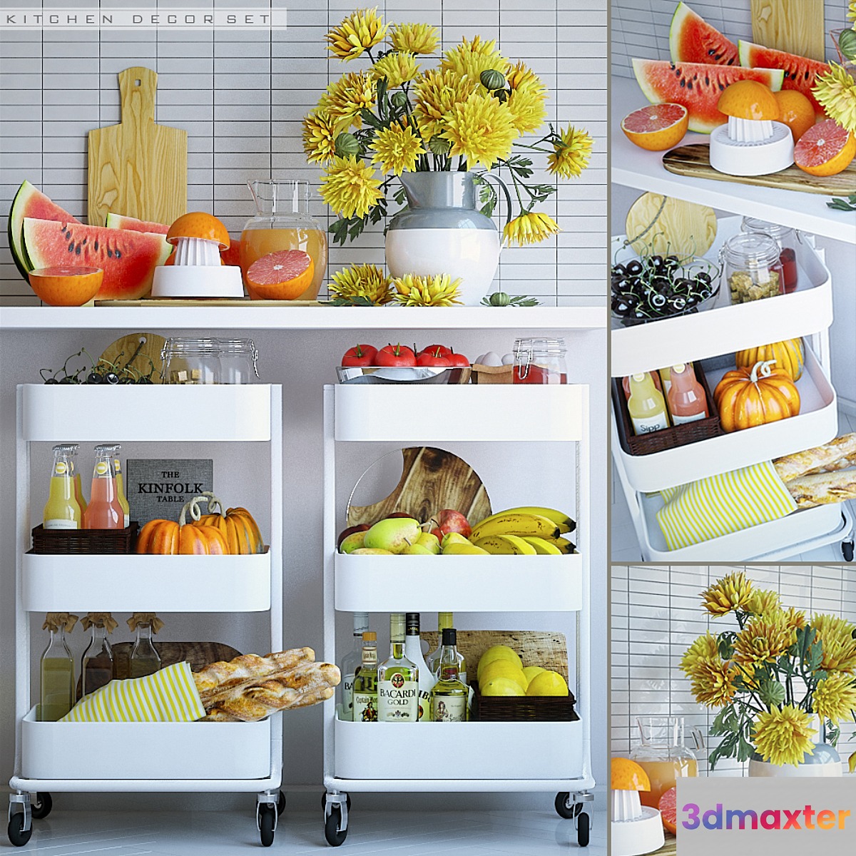 Kitchen Decor Set 3 3D Max