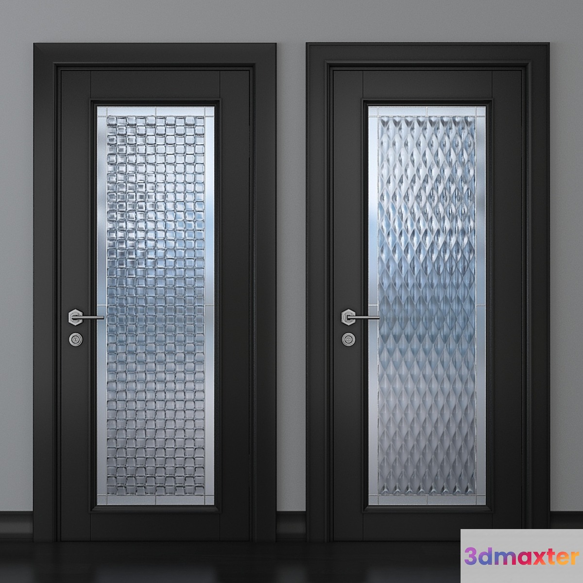 A door with a stained-glass window - No.4