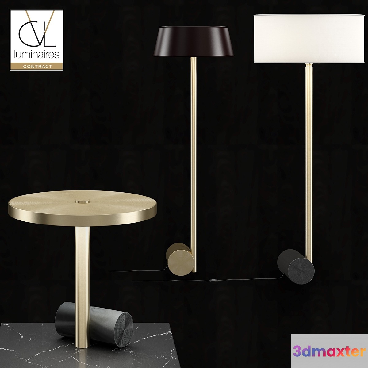 CVL Contract Calé (e) Table Lamp & Floor Lamp Collection 3D Max