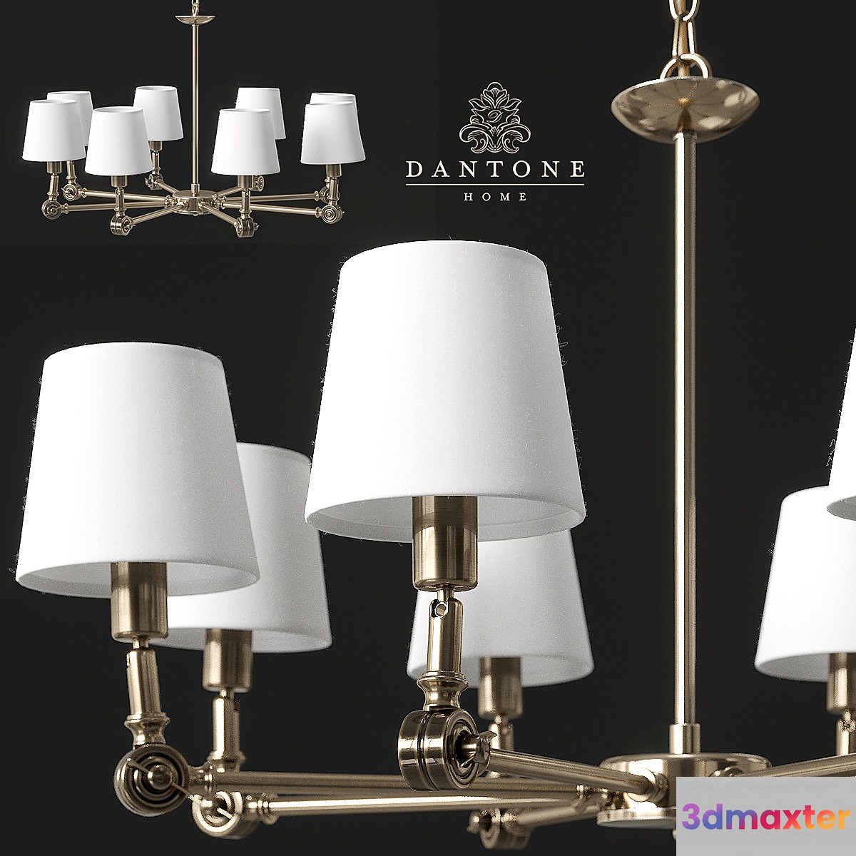Dantone Home _ Chandelier Kingston with 8 light bulbs