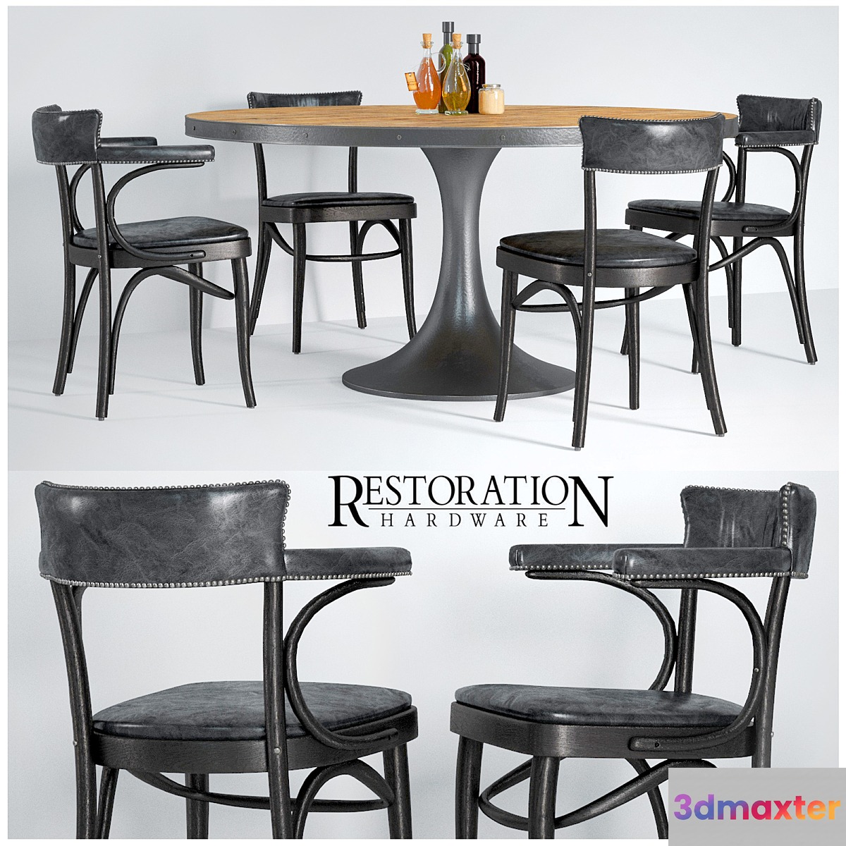 Dining group RESTORATION HARDWARE 3D Max